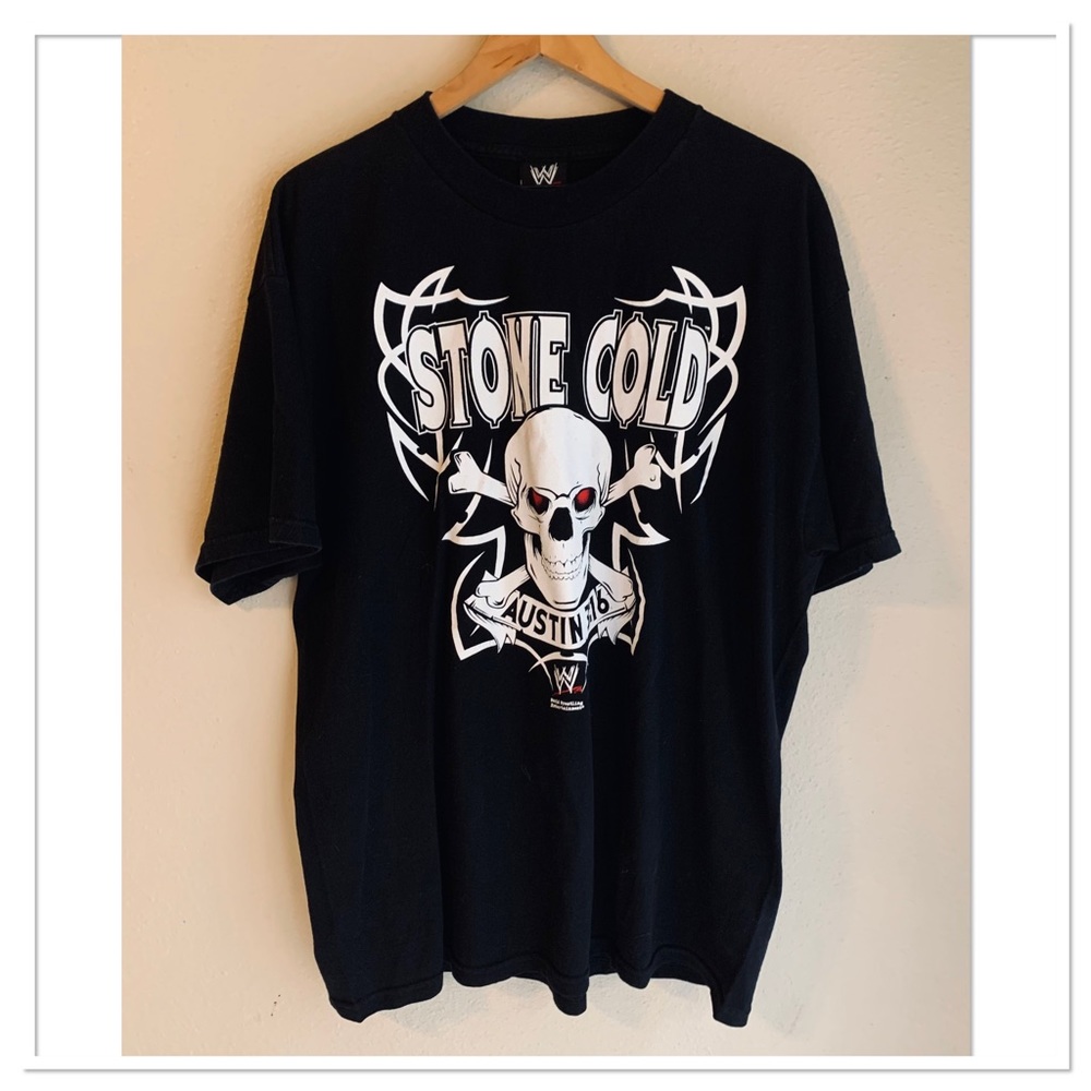 WWE Stone Cold Steve Austin T-Shirt 2007 Y2K 3:16 Wrestling Tee Black Size XL